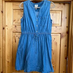 NWOT St. John's Bay Sleeveless Blue Jean Dress